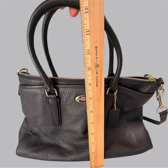 Coach Morgan Satchel Black Pebbled Leather - Picture 5 of 15